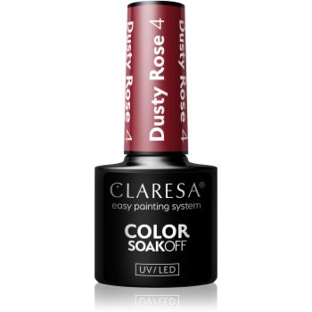 Claresa SoakOff UV/LED Color Dusty Rose lac de unghii sub forma de gel - imagine 2